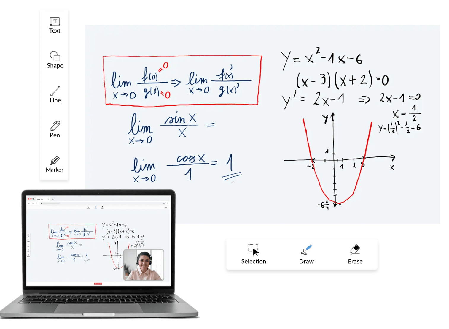 Explain concepts using whiteboards